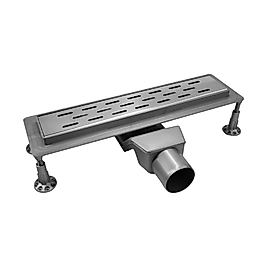 33 cm Plastik Kasa Seramik Etekli Paslanmaz Izgara Yandan S Sifon Q50 Çıkış Duş Kanalı