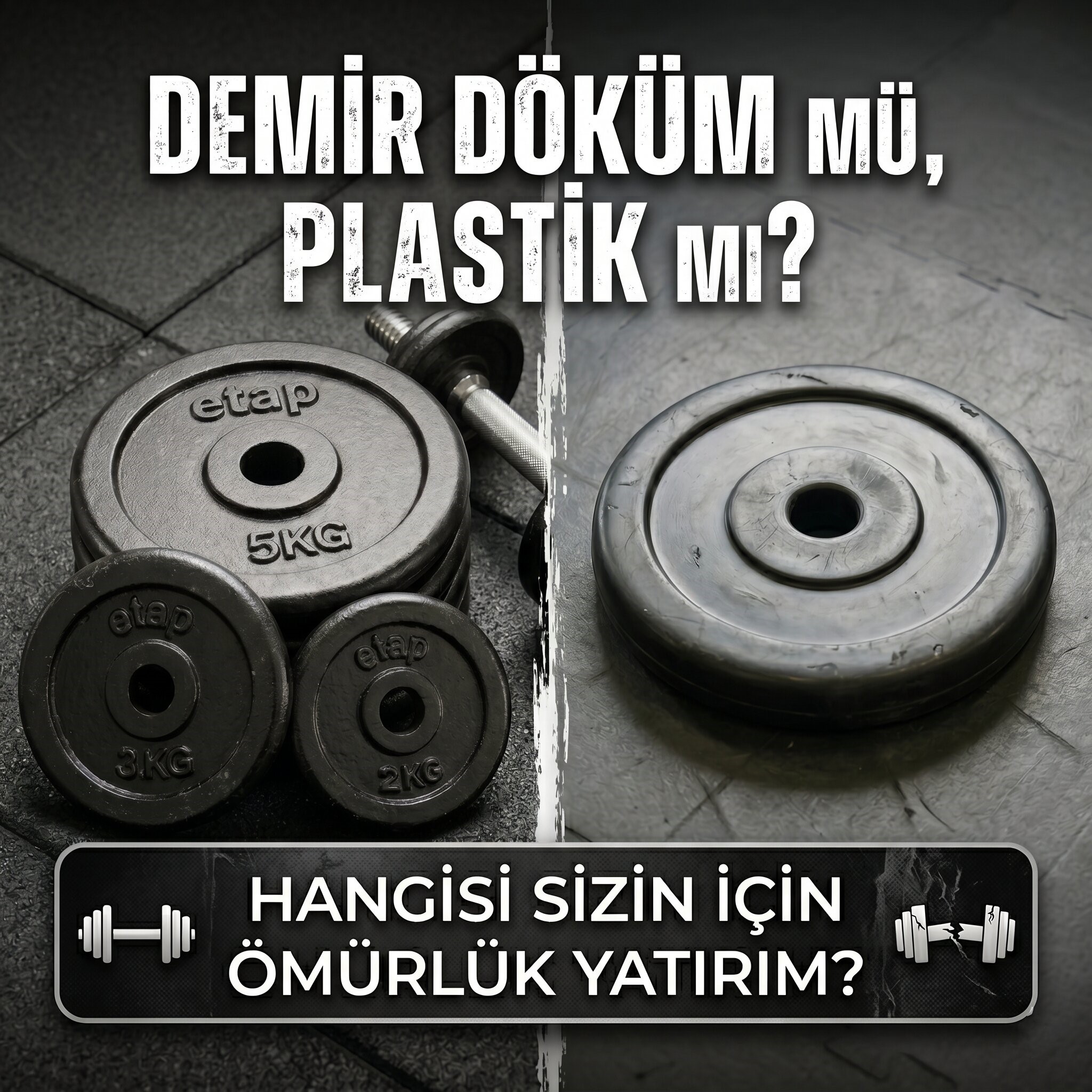 Demir Döküm Ağırlık Plakası mı, Plastik mi? Hangisi Ömürlük?